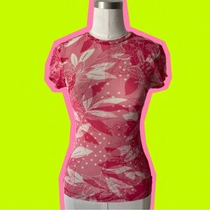 Y2K The Limited Sheer Mesh Tee (Pink)